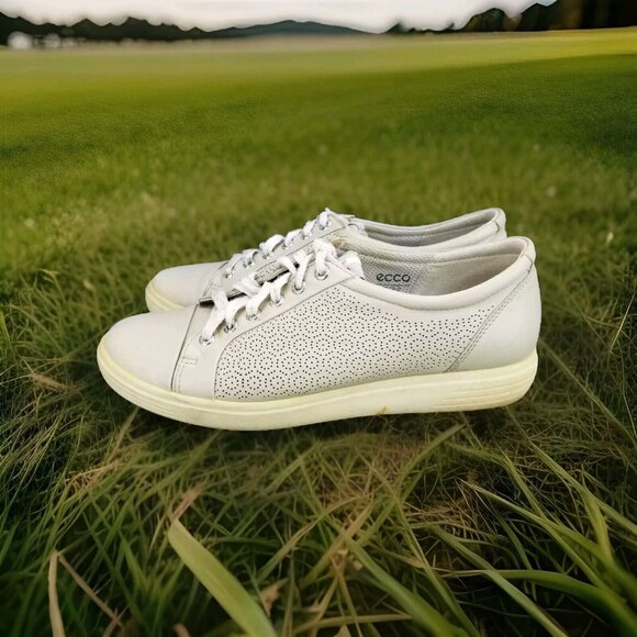 ECCO Shoes - ✅Ecco Soft 7 HydroMax Grey Leather Spike-less Golf Shoes Womens EU 41 Extra Wide